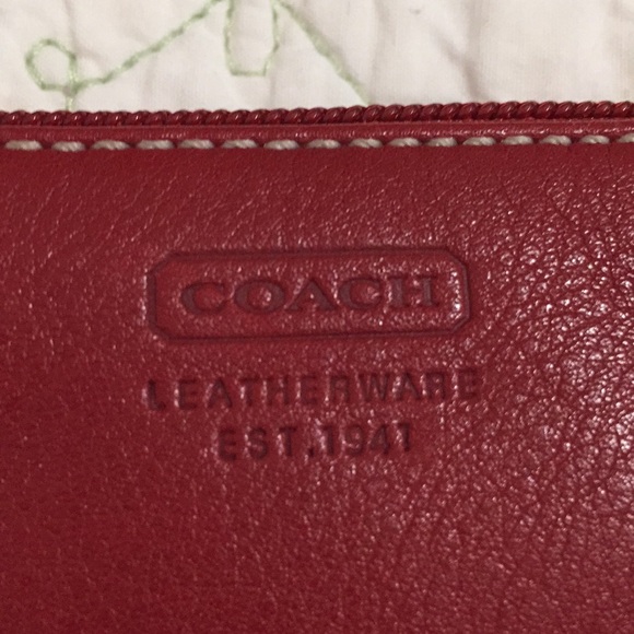 Red Coach wristlet - Picture 3 of 4